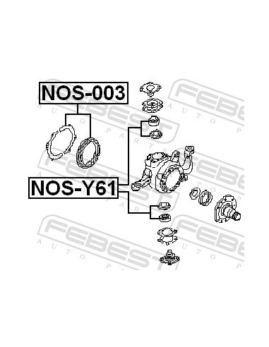 Remkomplekts, Grozāmass NOS-003 FEBEST,...